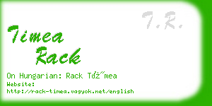 timea rack business card